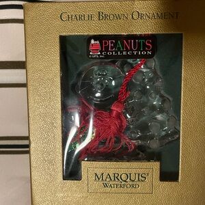 Vintage Waterford Crystal Peanuts 50th Christmas Ornament Charlie Brown